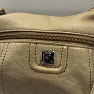 DKNY Tan Leather Shoulder Bag